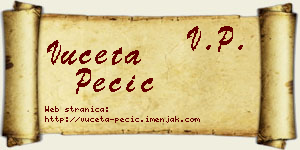Vuceta Pecić vizit kartica